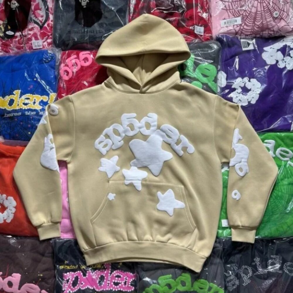 SP5DER SAND BELUGA HOODIE
